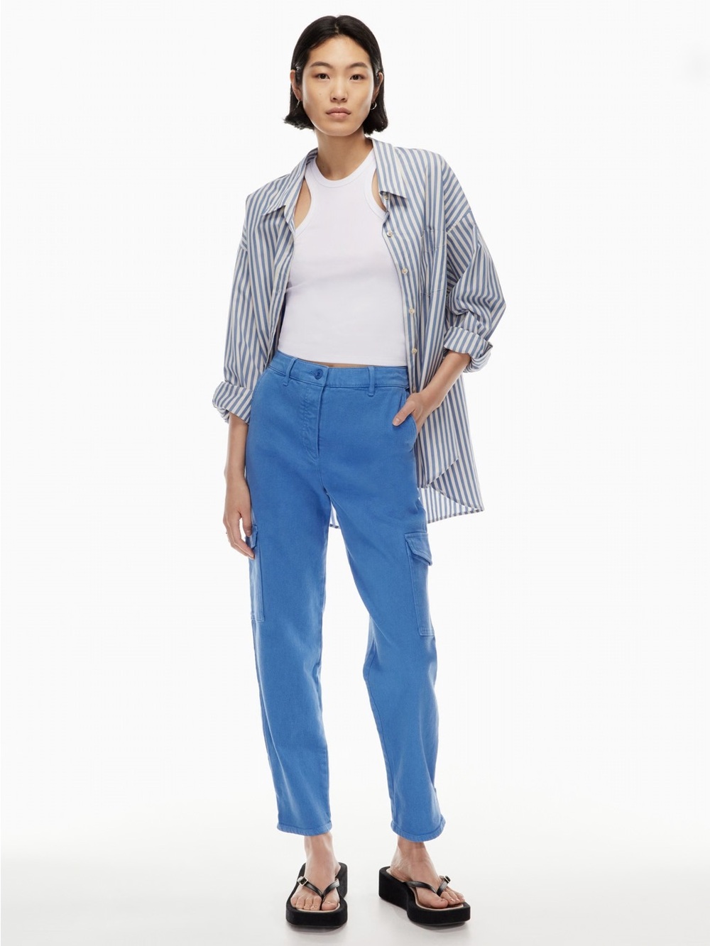 Wilfred Blue Modern Cargo Pants | Size 0 | Like New
